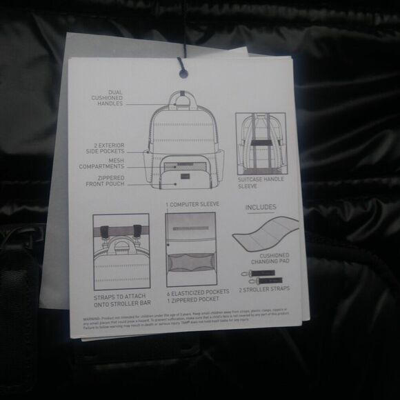 NEW 7AM Voyage Diaper Bag Polar Black Backpack Unisex Boy Girl Baby - Picture 4 of 10